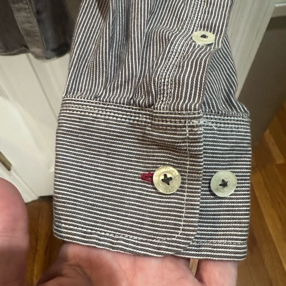 Tommy Bahama Jeans Striped Button Down Shirt‎ XL Tencel - Picture 4 of 7
